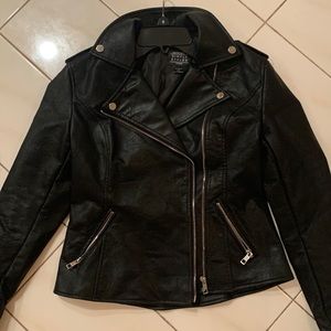 Black leather jacket